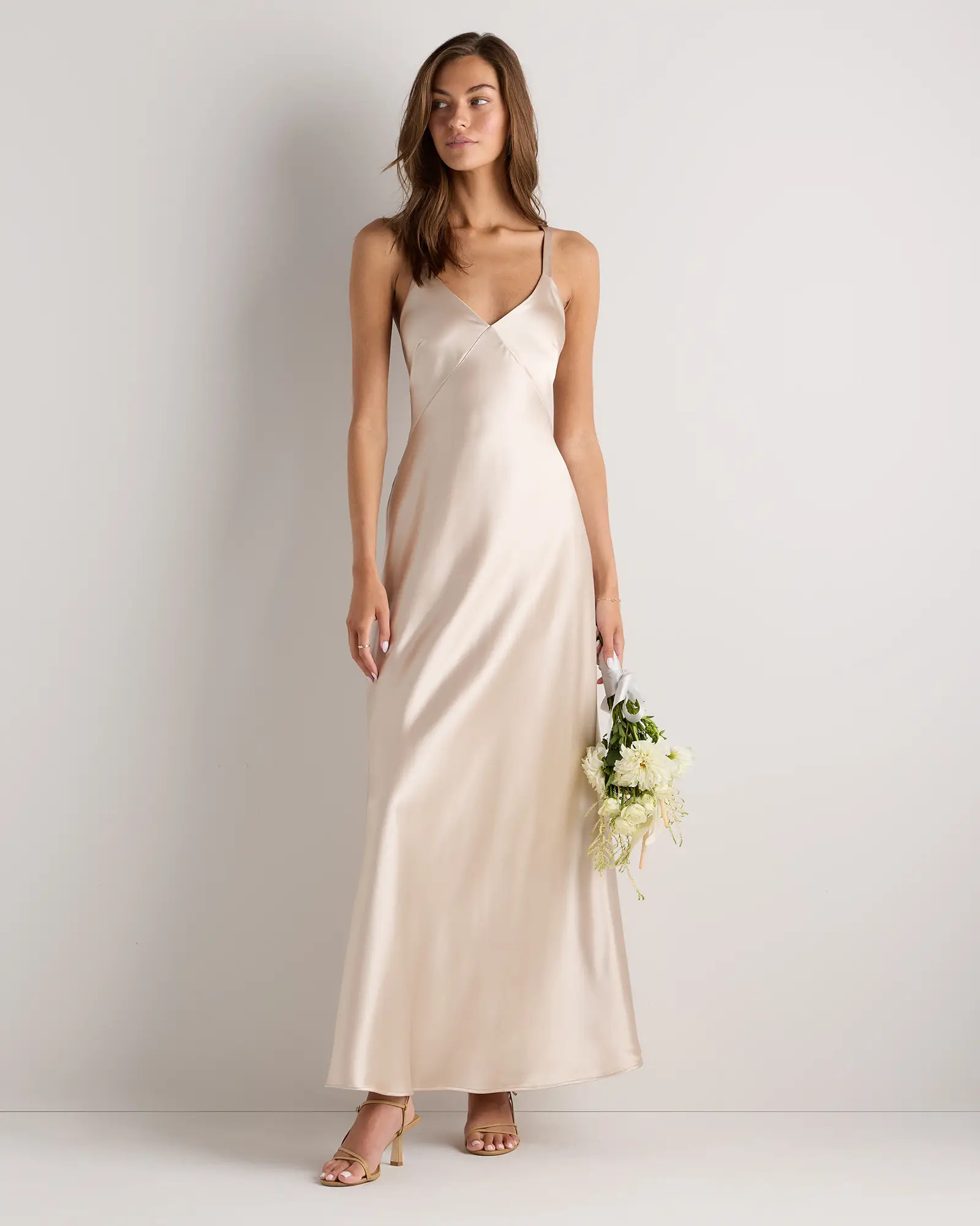 Bianca Stretch Satin Dress | Quince