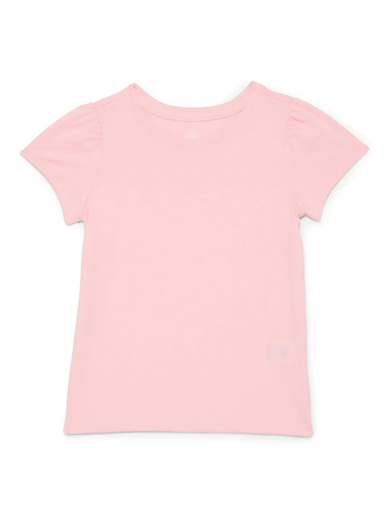 Wonder Nation Toddler Girls Tee with Short Sleeves, Sizes 18M-5T | Walmart (US)