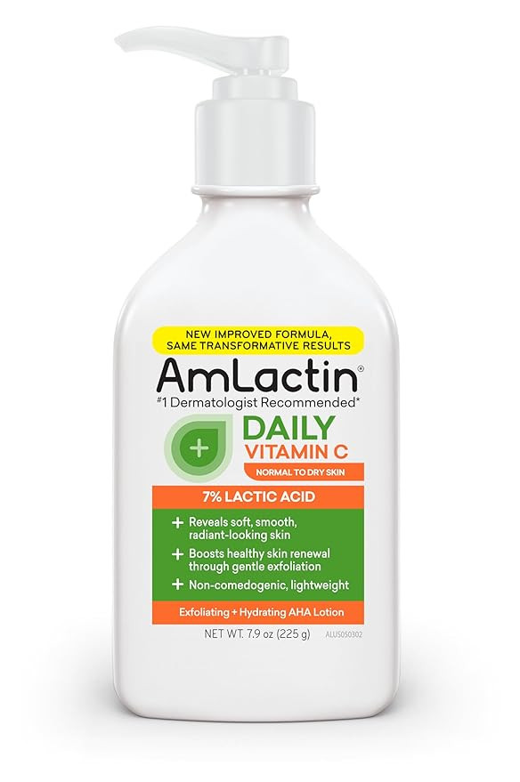 AmLactin Daily Vitamin C Lotion - 7.9 oz Body Lotion with 7% Lactic Acid - Skin-Brightening Exfol... | Amazon (US)