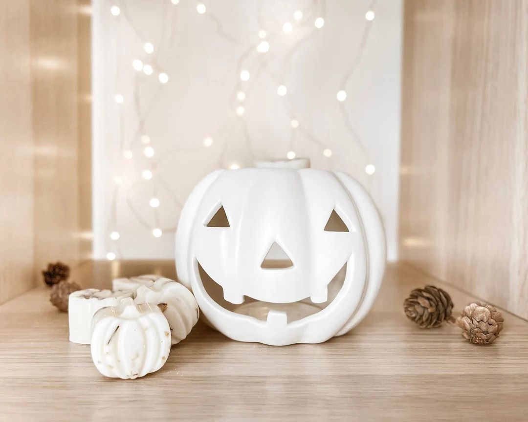 Ceramic Pumpkin Wax Melter Halloween Home Décor Pumpkin - Etsy | Etsy (US)