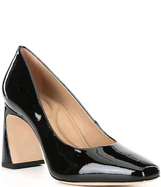Antonio Melani Ellery Patent Leather Flared Heel Pumps | Dillard's | Dillard's