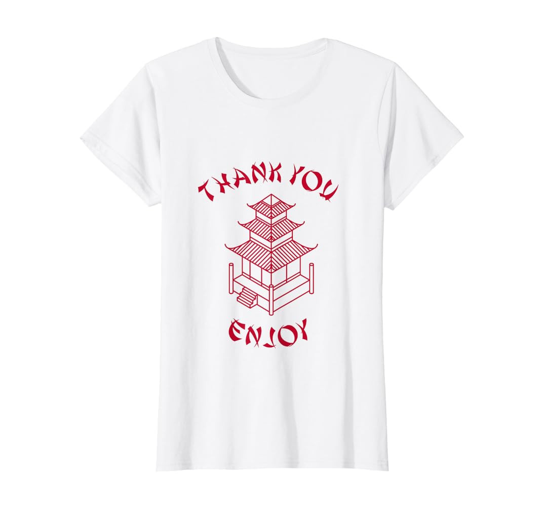 Chinese Takeout Food Thank You Enjoy Funny Tshirt Costume T-Shirt | Amazon (US)
