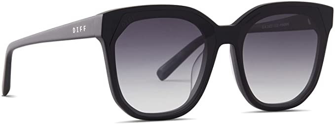 DIFF Eyewear Gia Designer Oversized Sunglasses for Women 100% UVA/UVB, Black | Amazon (US)