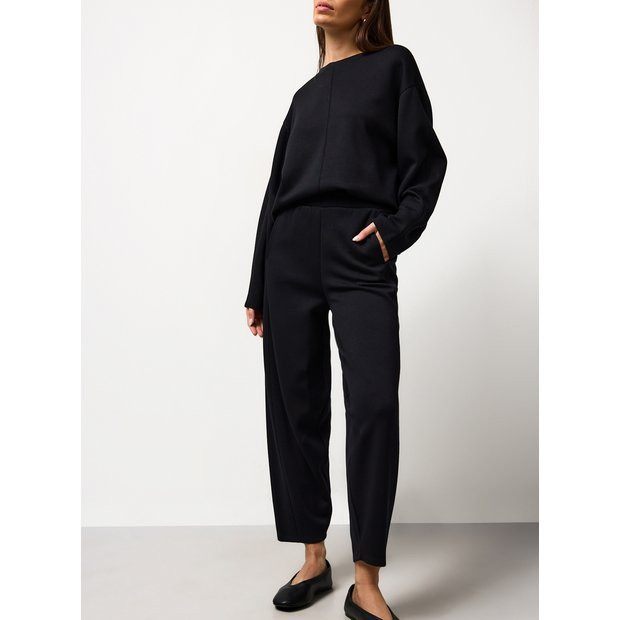 Black Barrel Leg Scuba Co-ord Joggers XL | Tu Clothing