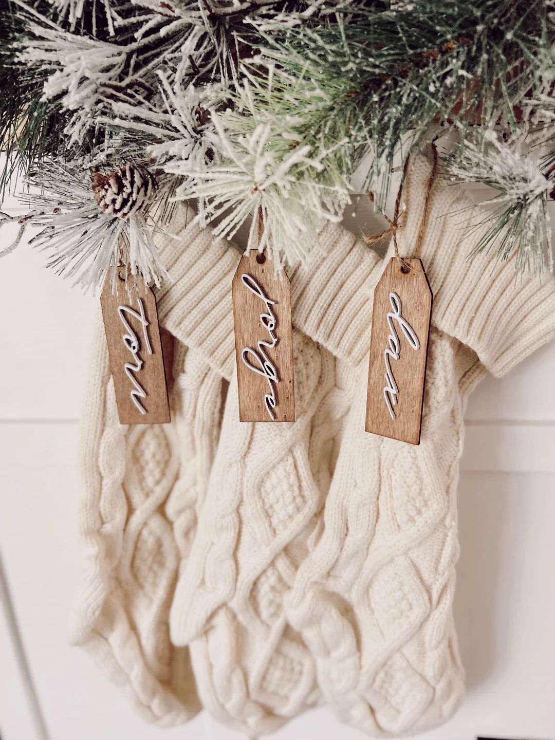 Stocking Tags for Christmas. Wood Name Tags. Wooden Tags for Stockings. Family Stocking Tags. Cus... | Etsy (US)