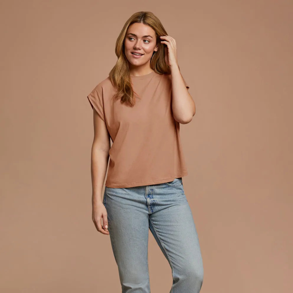 Women's Muscle Tee - Clay - nuuds | nuuds