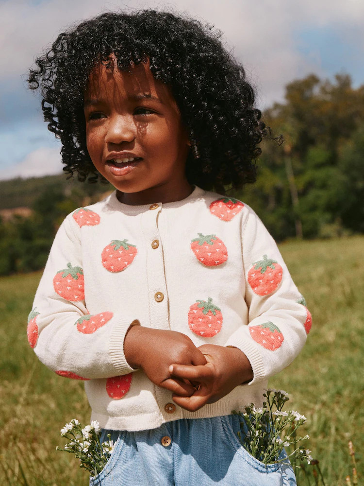 Ecru Strawberry Cardigan (3mths-10yrs) | Next US