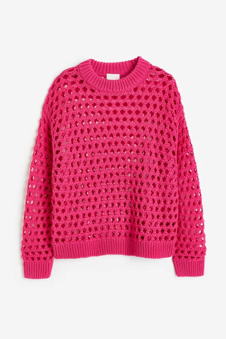 Oversized Pointelle-knit Sweater | H&M (US + CA)