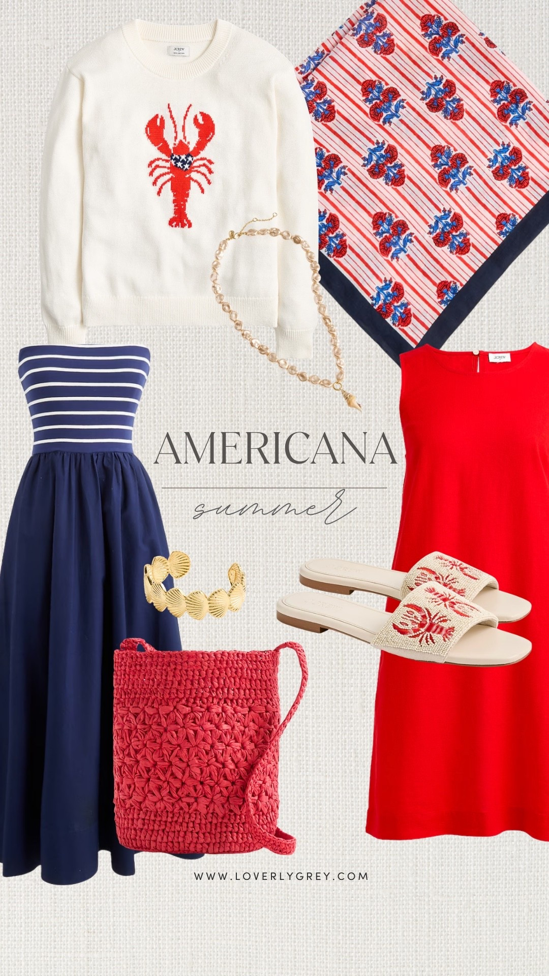 Red, white and blue easy summer looks on sale at J.Crew Factory!