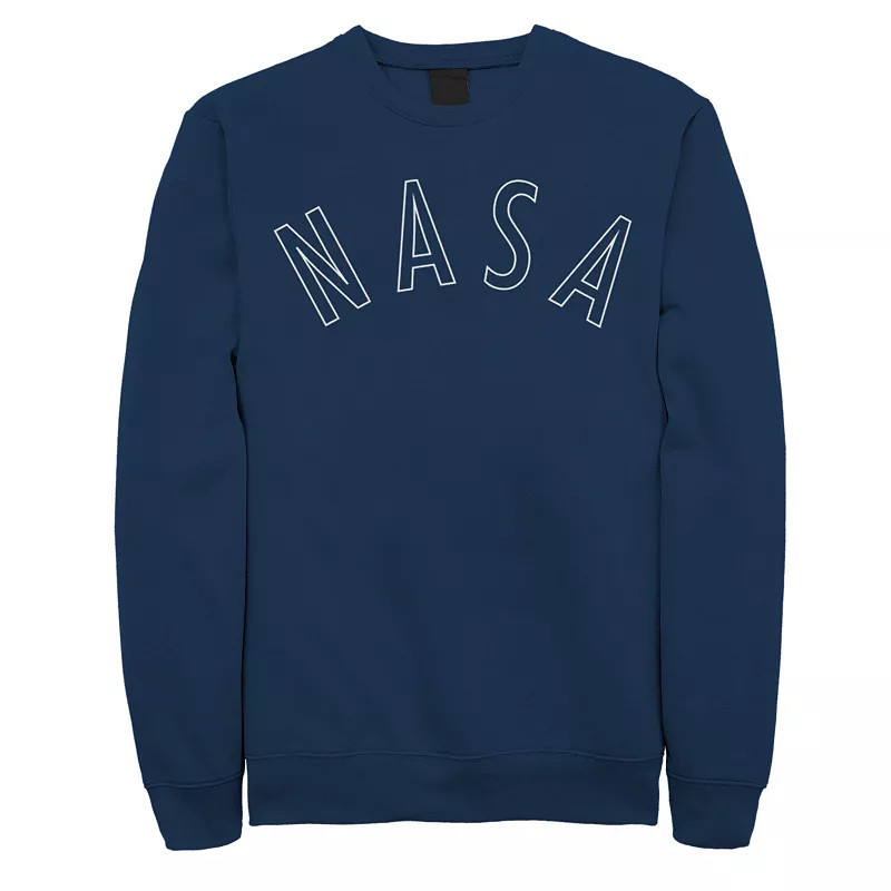 Men's NASA Simple Outline Logo Sweatshirt, Size: XXL, Blue | Kohl's