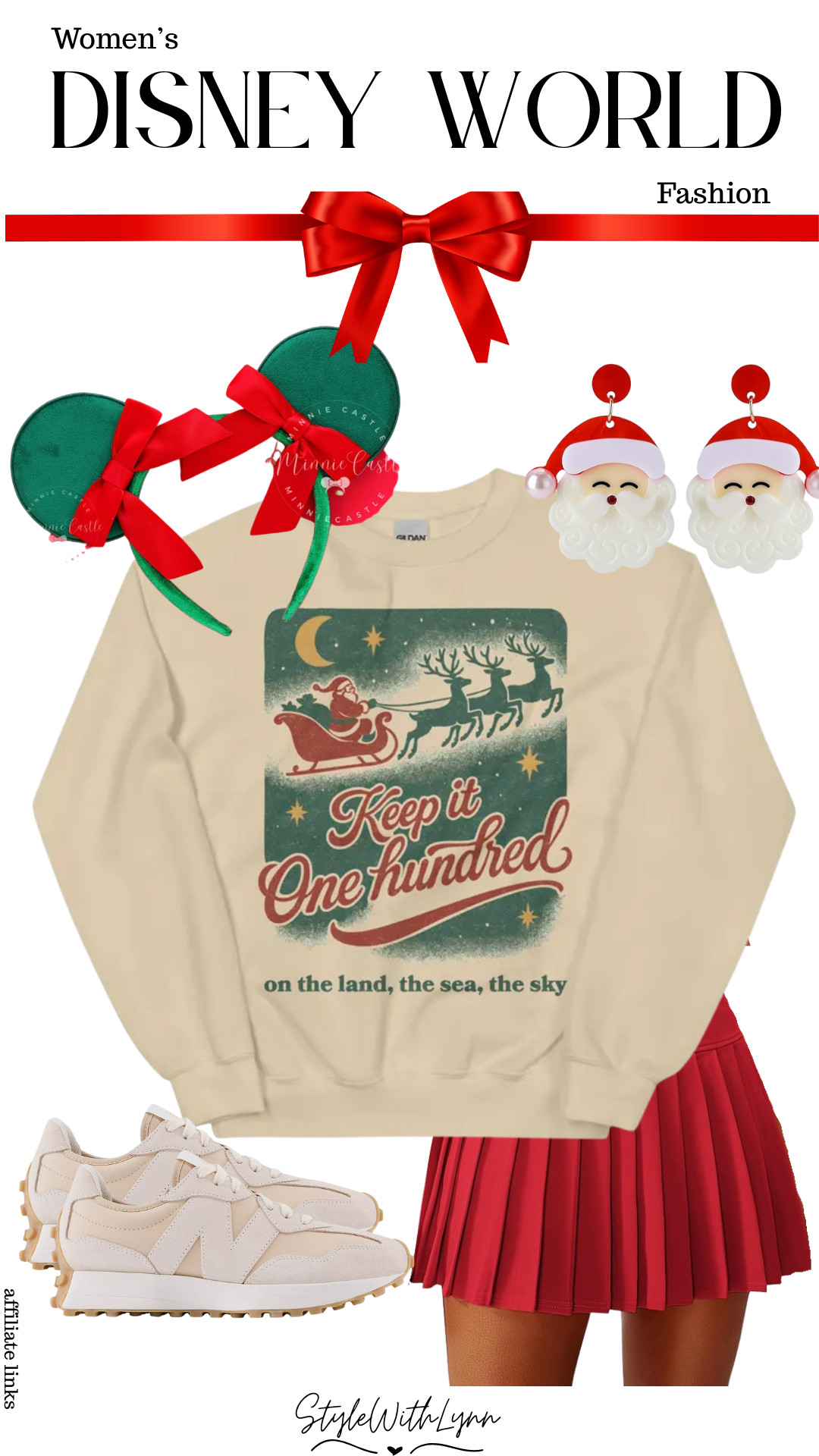Keeping it one hundred this Christmas on the land, the sea, AND the sky! 😉 This cozy Santa sweatshirt paired with a bright red pleated skirt, comfy New Balance sneakers, and the cutest holiday ears and Santa earrings is the perfect cheerful park day look.

Tap to shop the full look! ❤️💚

#DisneyOutfitInspo #DisneyWorldStyle #HolidayOutfits #DisneyChristmas #CozyChristmasVibes #StyleWithLynn #LTKHoliday #LTKDisney


Disney World Christmas outfit, Disney women’s holiday outfit, Disney Christmas style, Disney holiday fashion, Disney World winter outfit, Christmas park outfit, Disney Christmas sweatshirt, Disney holiday sweater, Minnie ears Christmas, Christmas Minnie outfit, Disney festive outfit, Disney Christmas aesthetic, Disney World holiday looks, Magic Kingdom Christmas outfit, holiday skirts Disney, Disney park Christmas fashion, Disney women’s festive style, Christmas outfit ideas Disney, Disney holiday travel outfits, Disney Christmas photo outfits 

 #LTKHoliday #LTKootd #LTKSeasonal