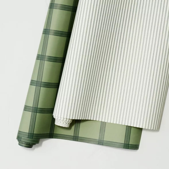 Target/Party Supplies/Gift Wrap, Bags & Accessories‎2pk Tartan Plaid & Tick Stripe Premium Gift... | Target