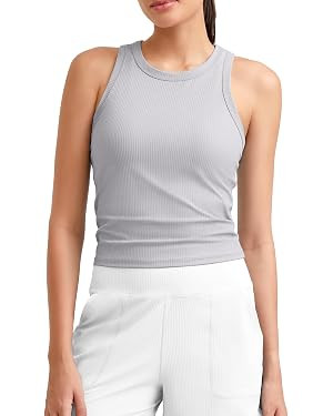G4Free Workout Tank Tops for Women Slim Fitted Racerback Ribbed Athletic Gym Yoga Tanks Summer Ca... | Amazon (US)