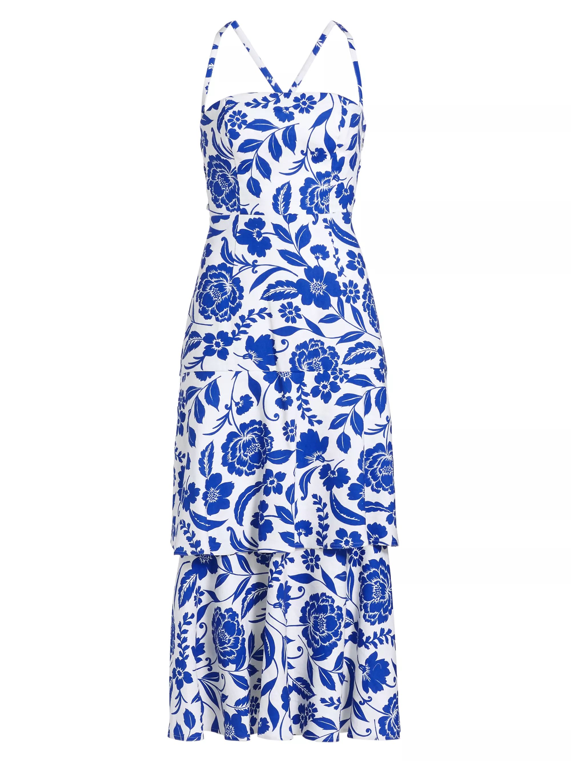 Flowers Of Spain Linen Maxi Dress | Saks Fifth Avenue
