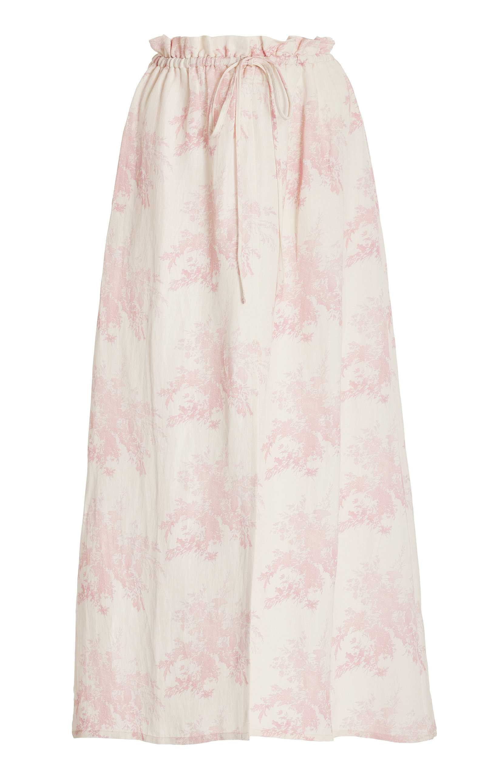 Exclusive Fleur Linen-Blend Maxi Skirt | Moda Operandi (Global)