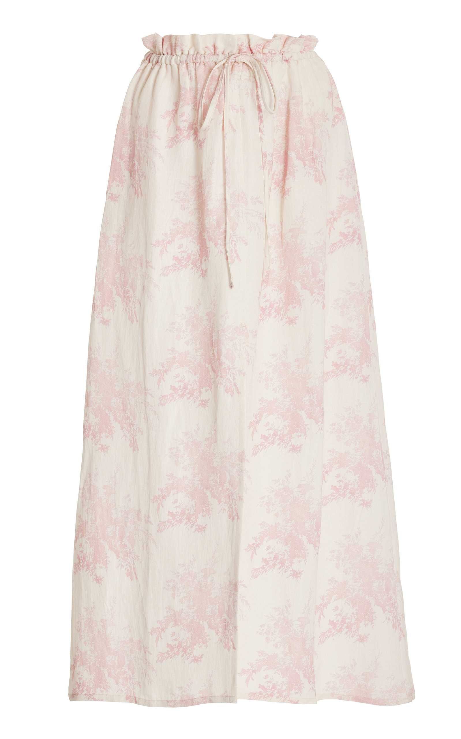 Exclusive Fleur Linen-Blend Maxi Skirt | Moda Operandi (Global)