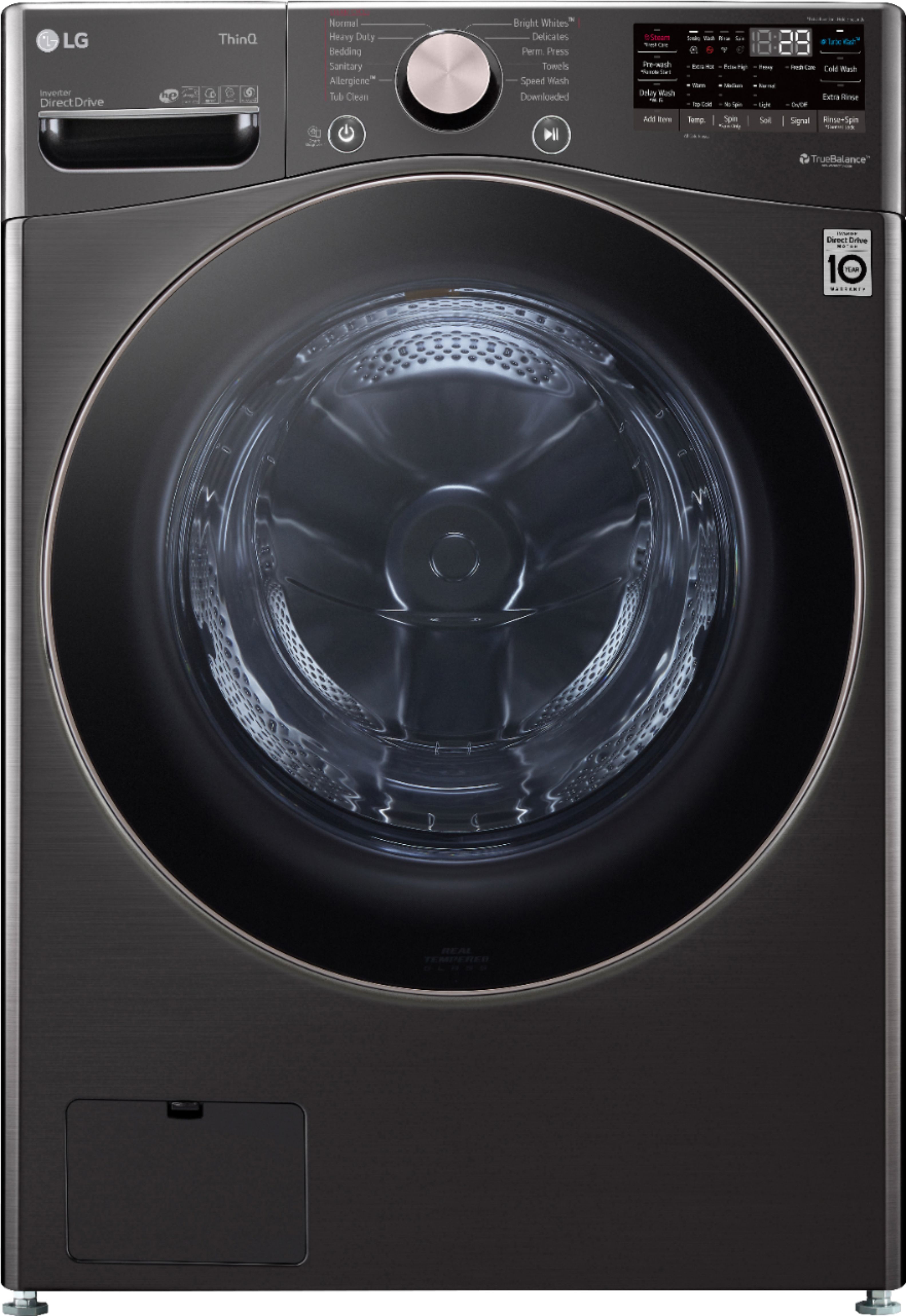 LG 4.5 Cu. Ft. High-Efficiency Stackable Smart Front Load Washer with Steam and Built-In Intellig... | Best Buy U.S.