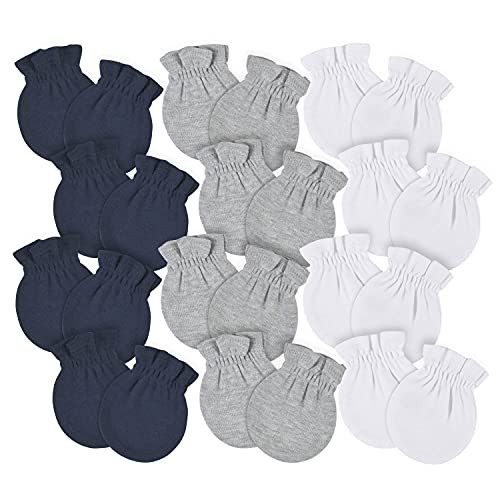 Gerber Baby Girls 8-pack And No Scratch Mittens, Navy/Gray/White, 0-3 Months 12-pack US | Amazon (US)