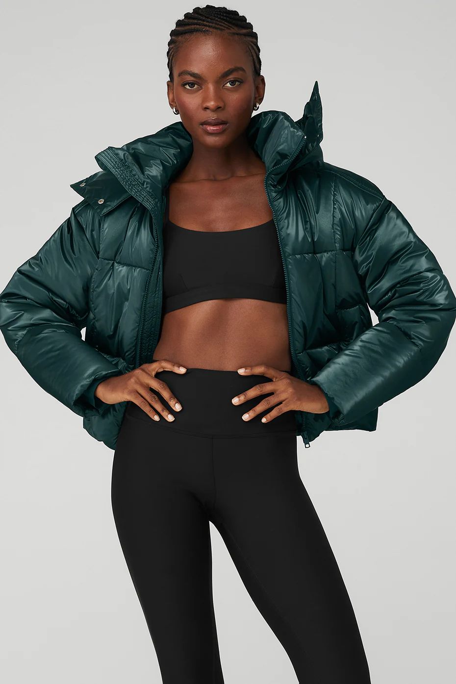 Pearlized Pristine Puffer Jacket in Midnight Green, Size: Large | Alo YogaÅ½ | Alo Yoga