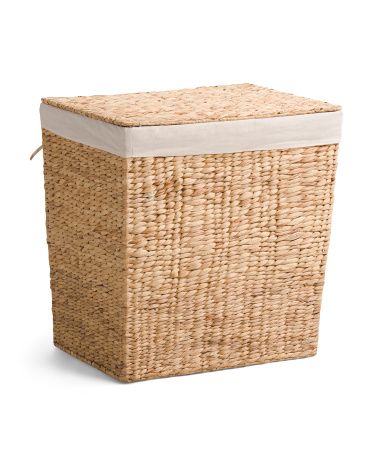 25in Hyacinth Laundry Hamper With Lid | Marshalls