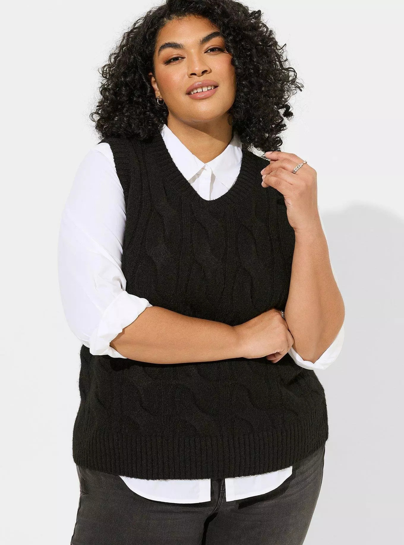 Vegan Cashmere Vest Sweater | Torrid (US & Canada)