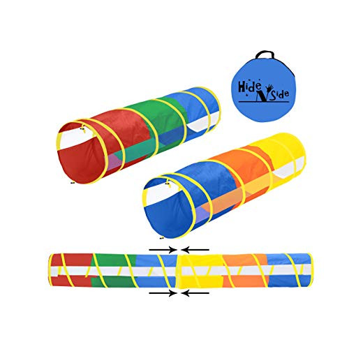 Hide N Side 2-Pack 6ft/12ft Crawl Through Play Tunnel Toy, Pop up Tunnel for Kids Toddlers Dogs Babi | Amazon (US)