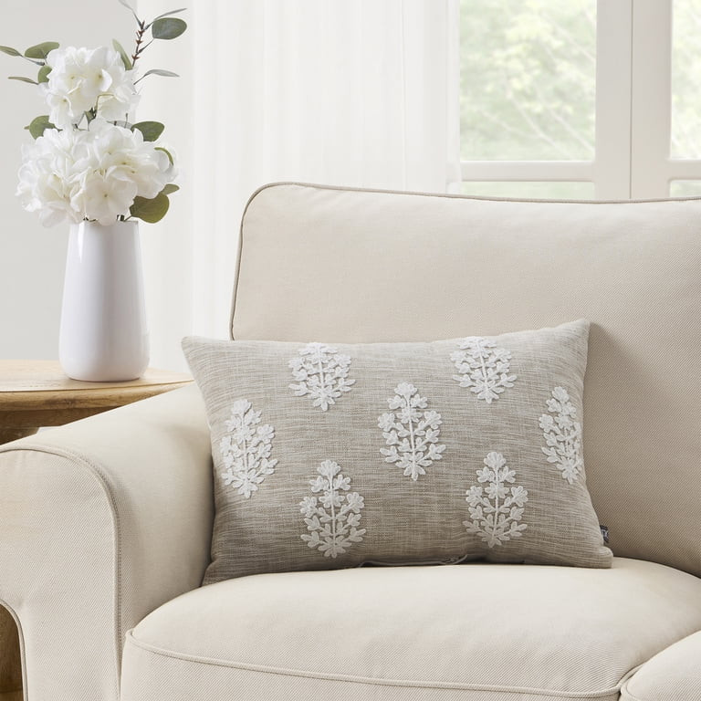 My Texas House 14" x 20" Beige/White Rope Motif Cotton Decorative Pillow | Walmart (US)