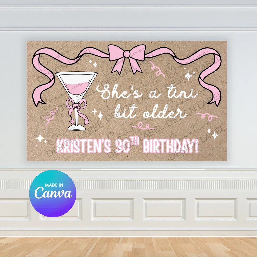 Tini Bit Older Birthday Banner | DIY Painted Sign (digital Download) - Etsy | Etsy (US)