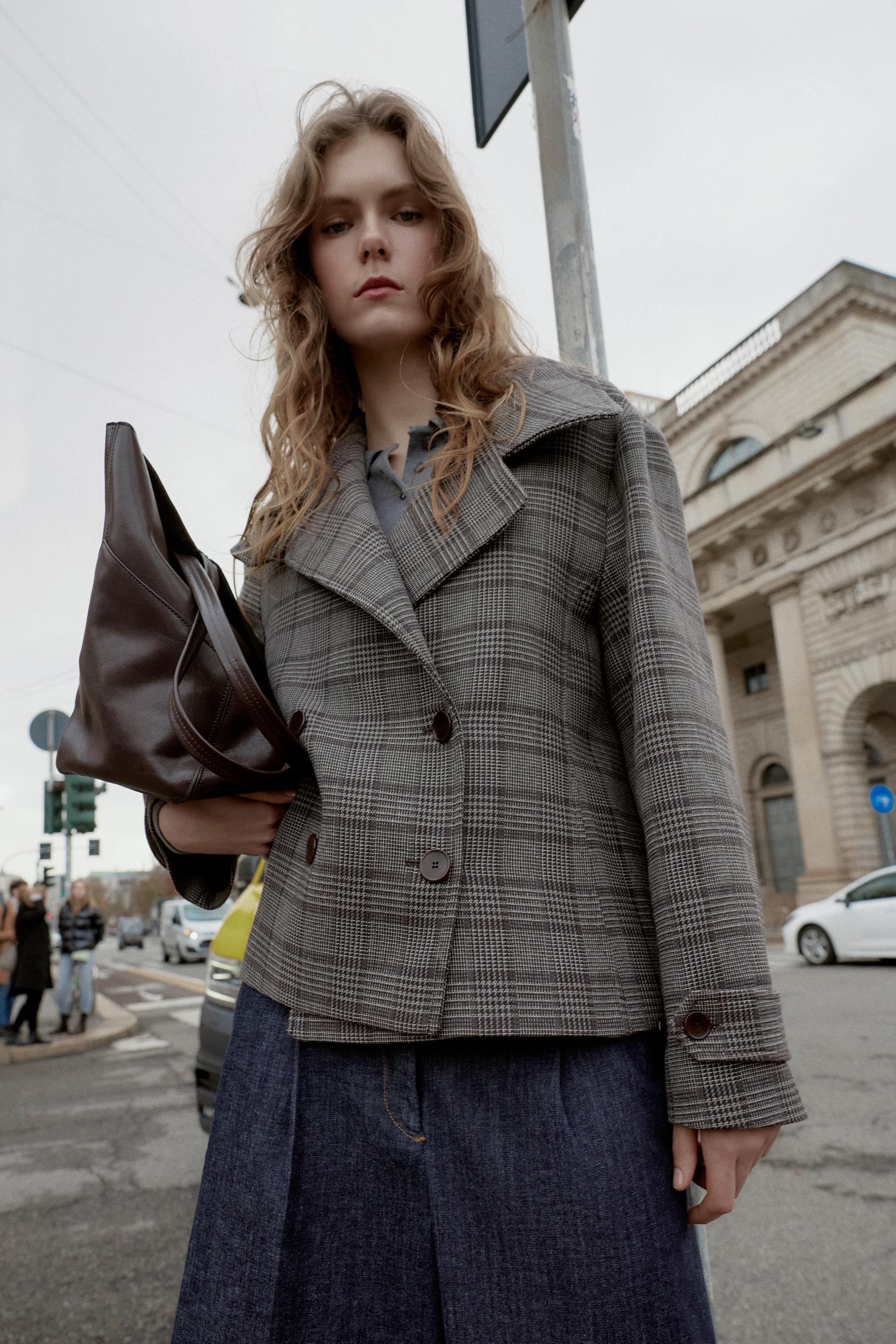 PLAID WRAP JACKET | Zara Canada