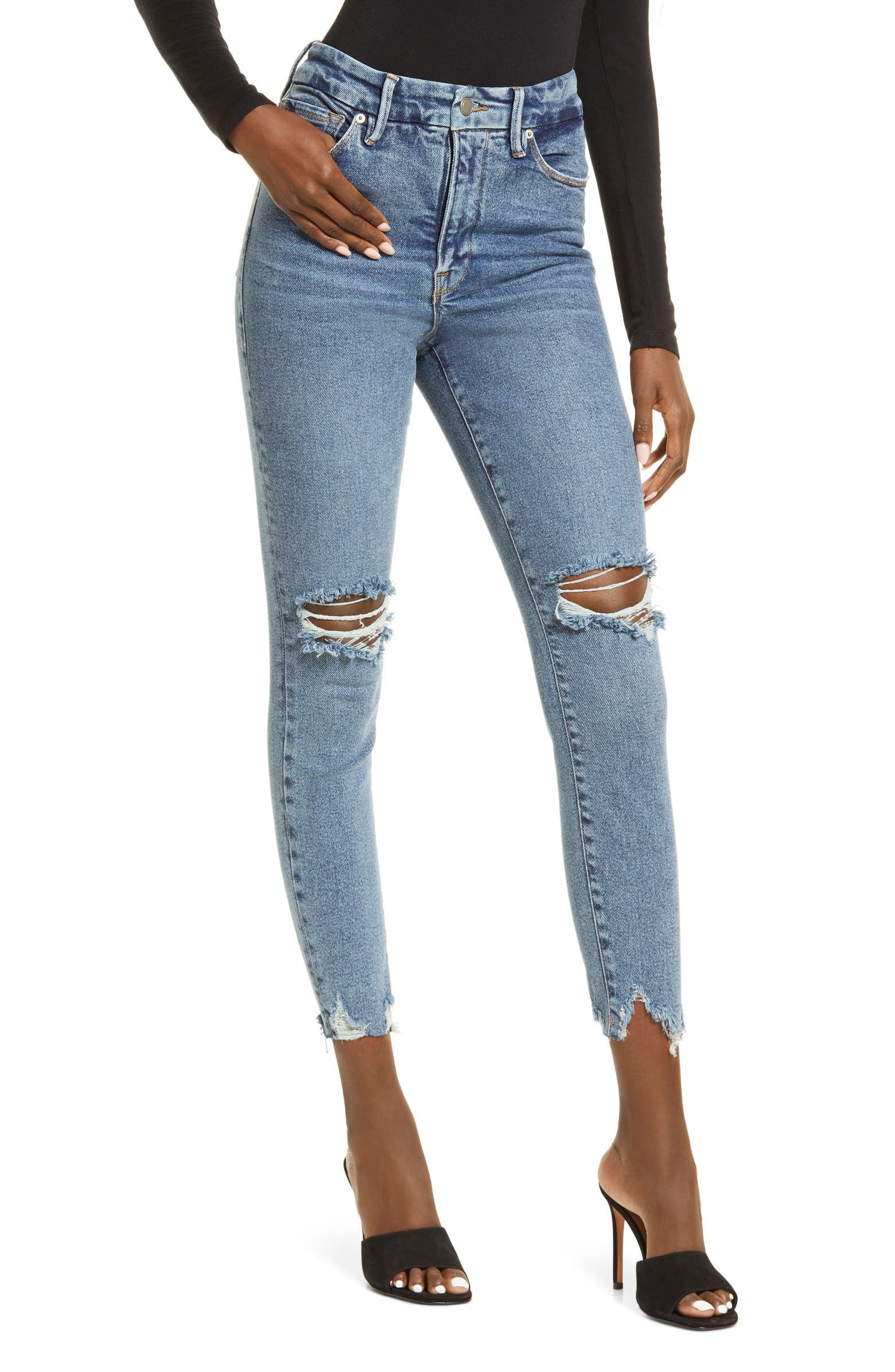Good Waist Chew Hem Cropped Jeans | Nordstrom | Nordstrom