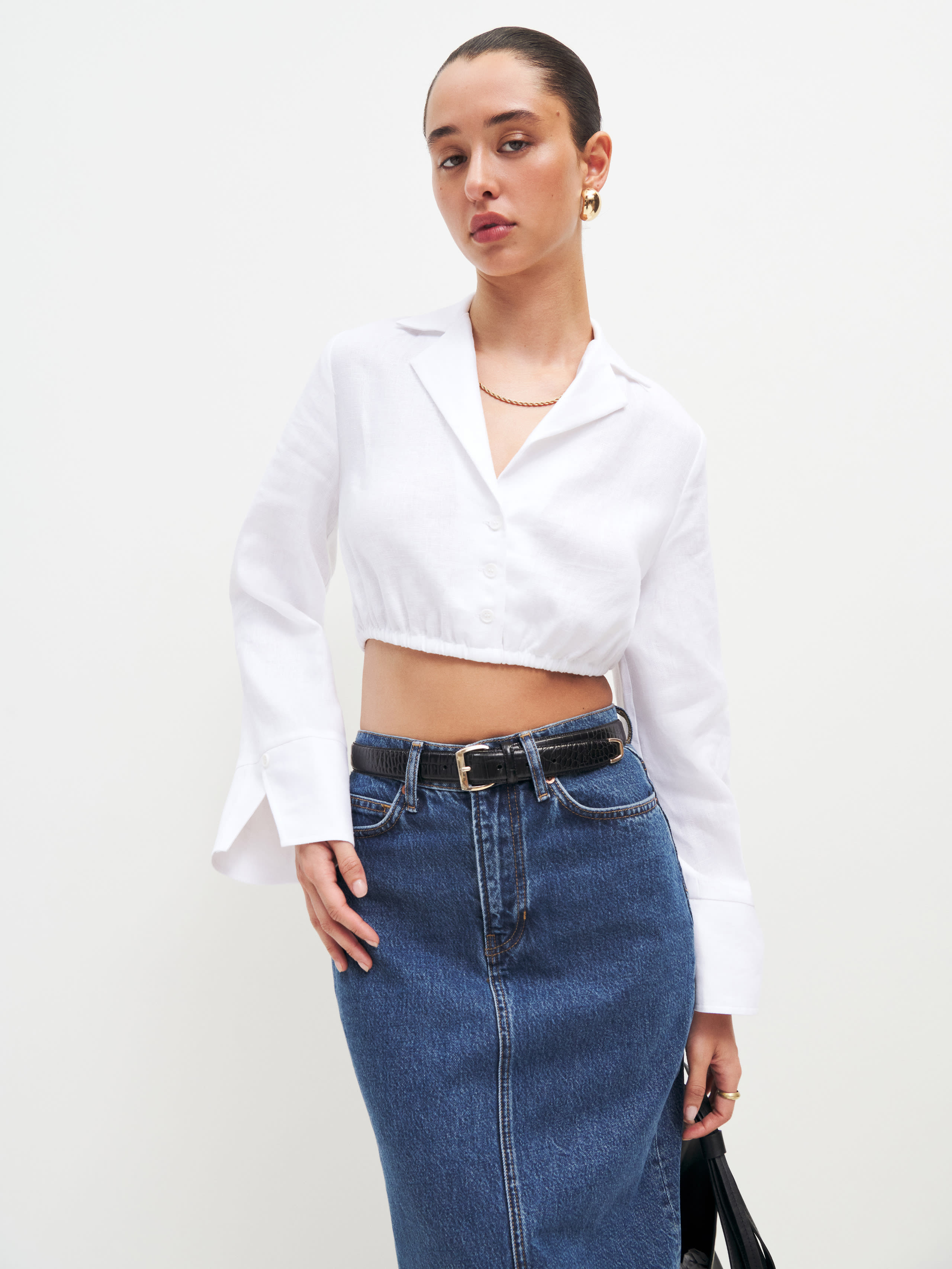 Nicolas Linen Top | Reformation (Global)