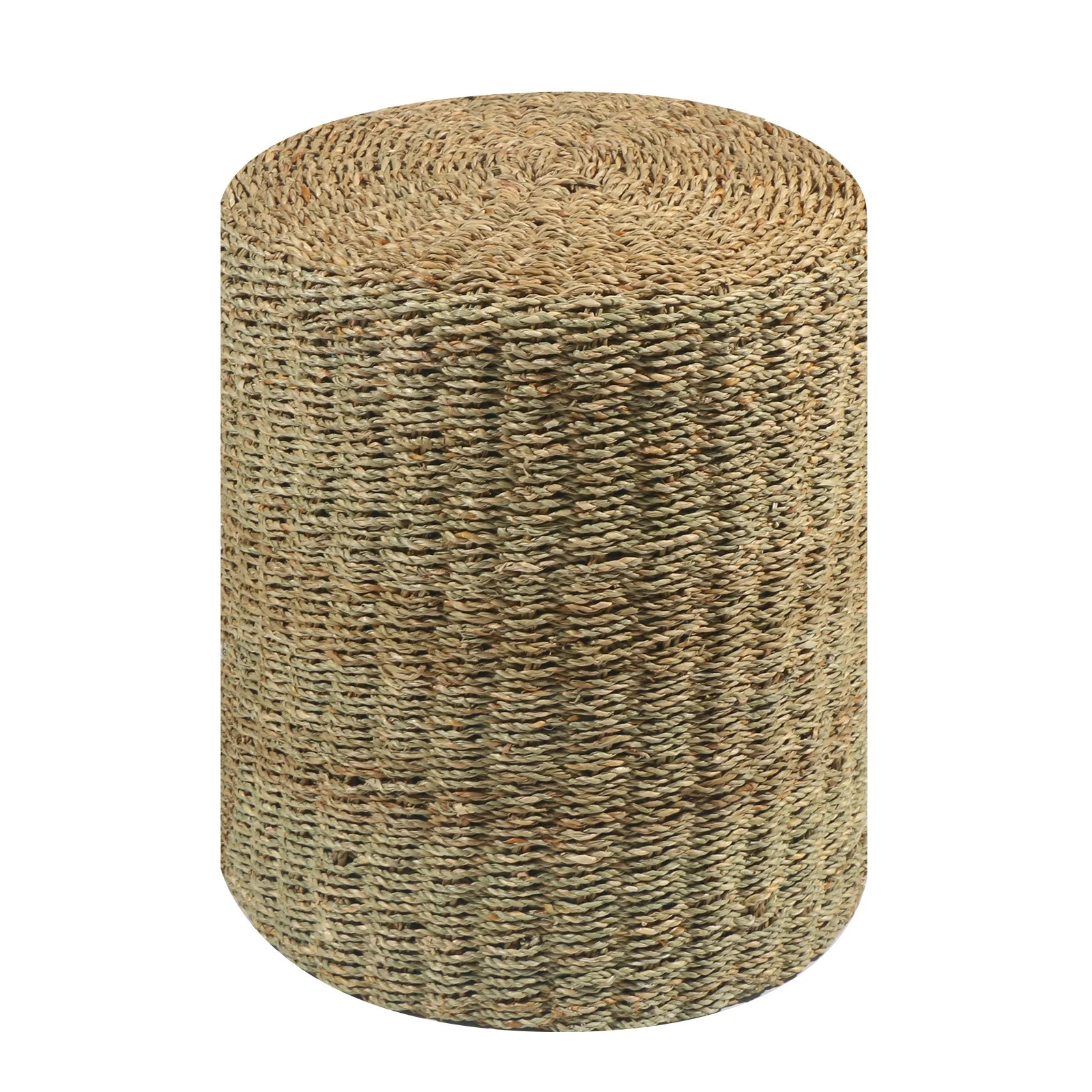 Mxfurhawa Pouf Ottoman Round Patio Foot Stool Outdoor, Brown Seagrass | Walmart (US)