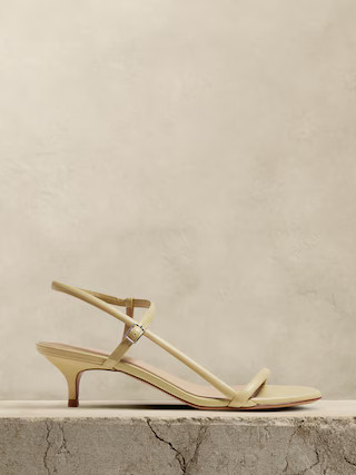Terzo Leather Kitten-Heel Sandal | Banana Republic (US)