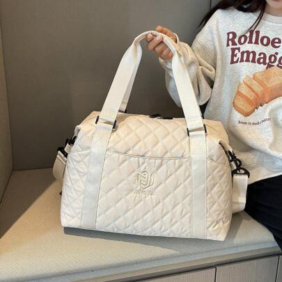 Black Luggage Storage Bag, Light Folding, Enlarged, Carrying Travel Weekend And Overnight Bag, Weekend Bag Hospital Bag | SHEIN