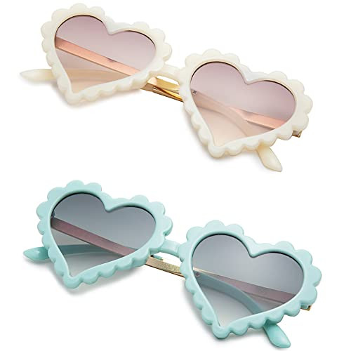 COASION Kids Heart Girls Sunglasses UV 400 Protection for Toddler Party Beach Shades Age 3-10 | Amazon (US)