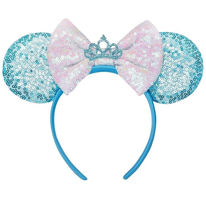 FANYITY Mouse Ears, Sequin Mouse Ears Headband for Boys Girls Women halloween&Disney Trip (Blue C... | Amazon (US)