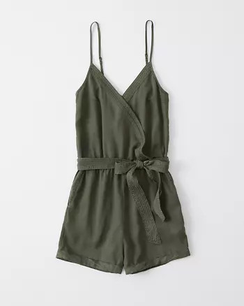 Wrap-Front Romper | Abercrombie & Fitch US & UK