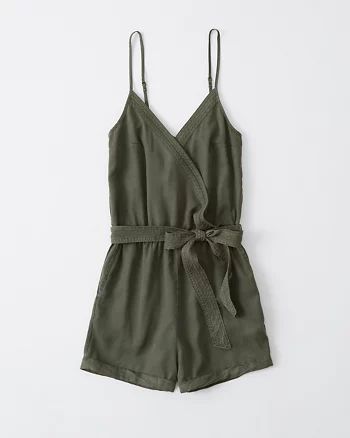 Wrap-Front Romper | Abercrombie & Fitch US & UK