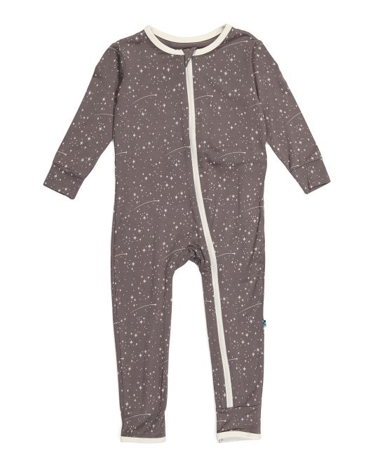 Baby Shooting Stars Print Coverall With Zipper | TJ Maxx