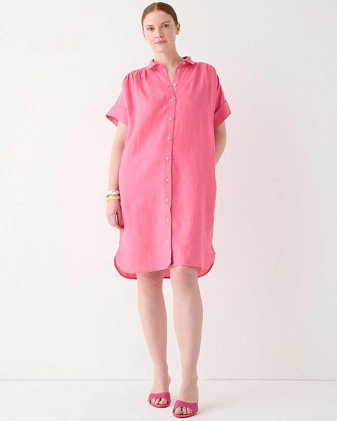 Relaxed-fit short-sleeve Baird McNutt Irish linen shirtdress | J. Crew US
