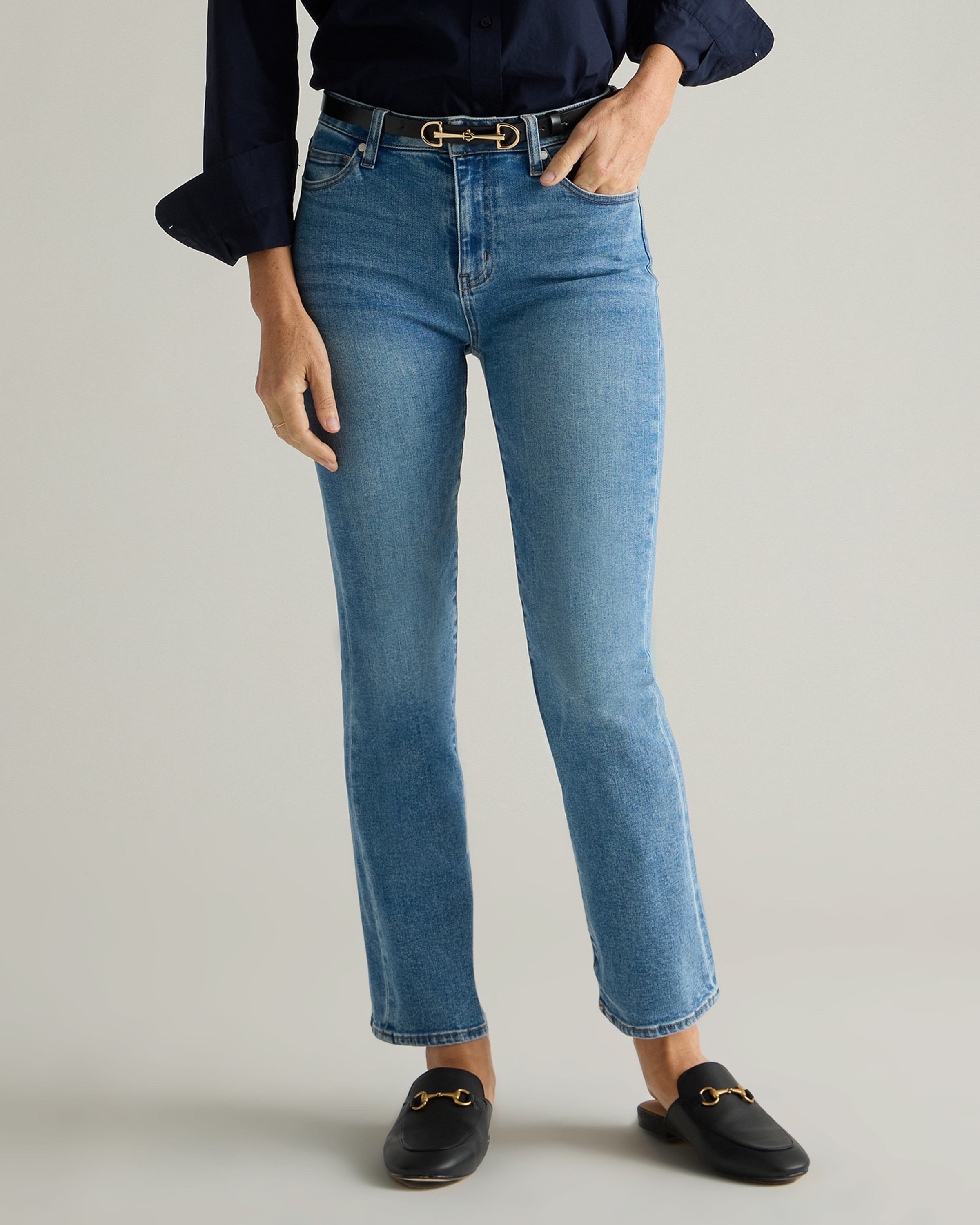 Stretch High Rise Kick Flare Jeans - 28" inseam | Quince