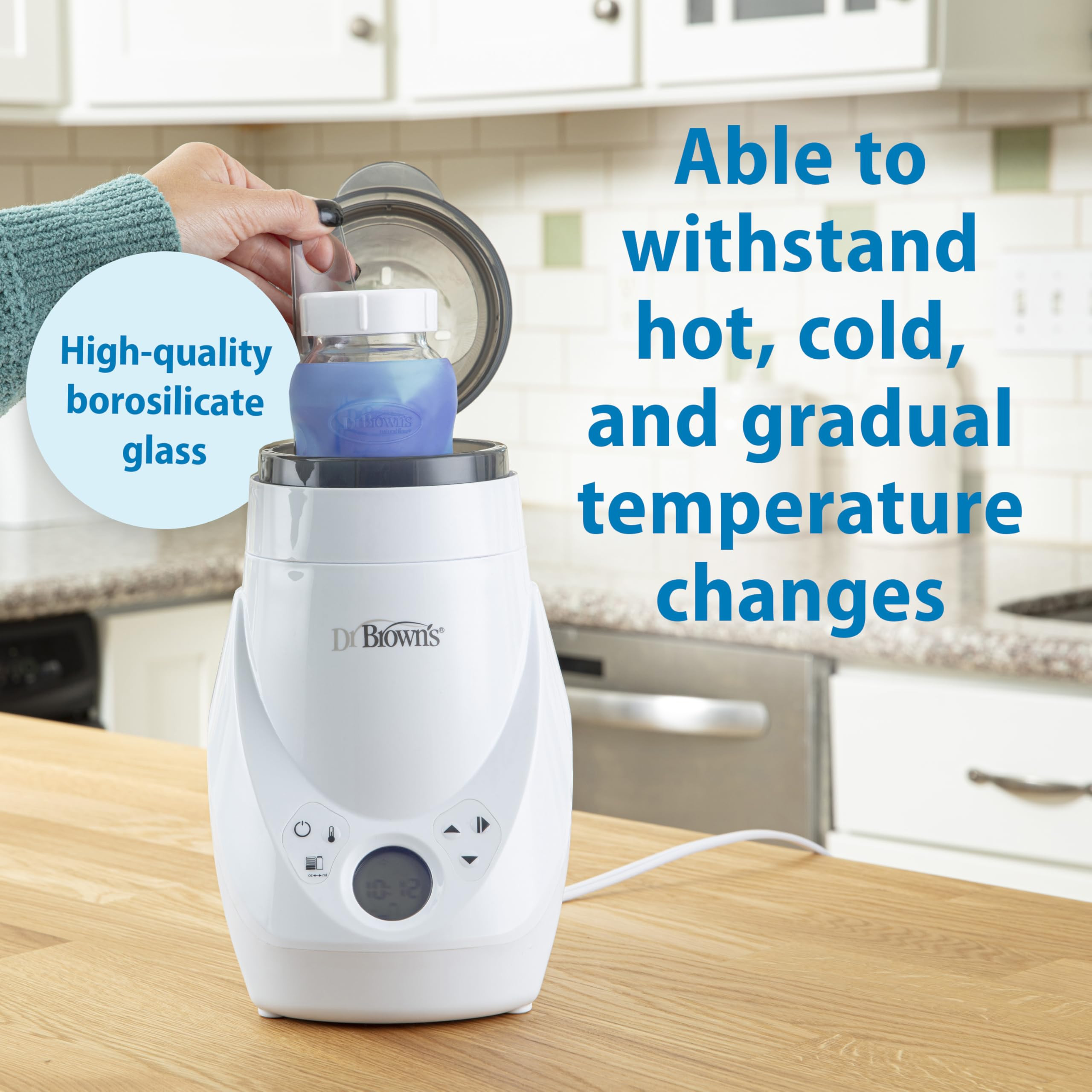 Dr. Brown's Natural Flow Anti-Colic Options+ Wide-Neck Glass Baby Bottles 5 oz/150 mL, with Level... | Amazon (US)