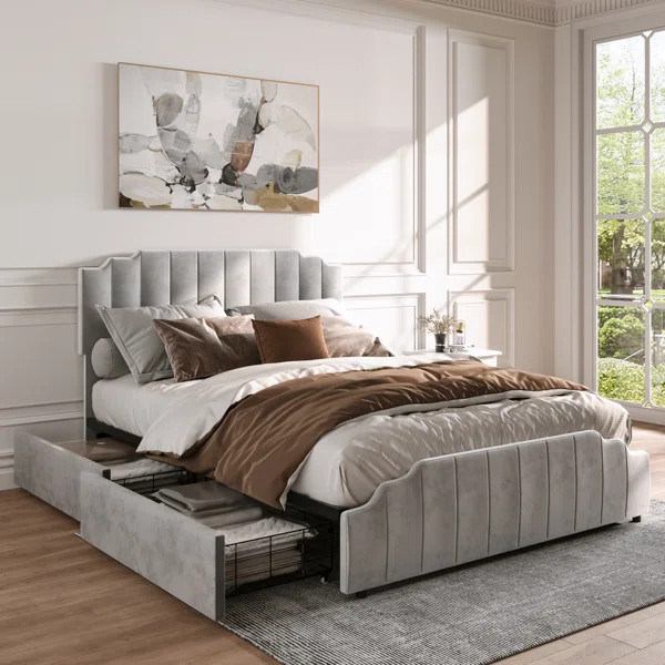 Aishling Queen Upholstered Storage Platform Bed | Wayfair North America