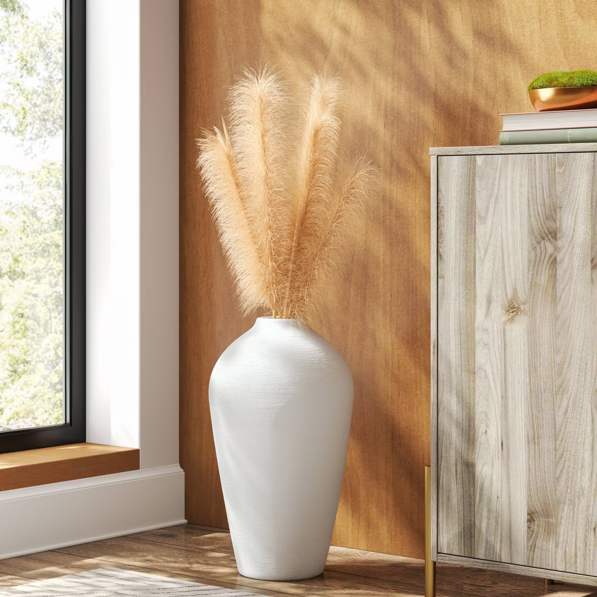 White Textured Floor Vase - Threshold™ | Target