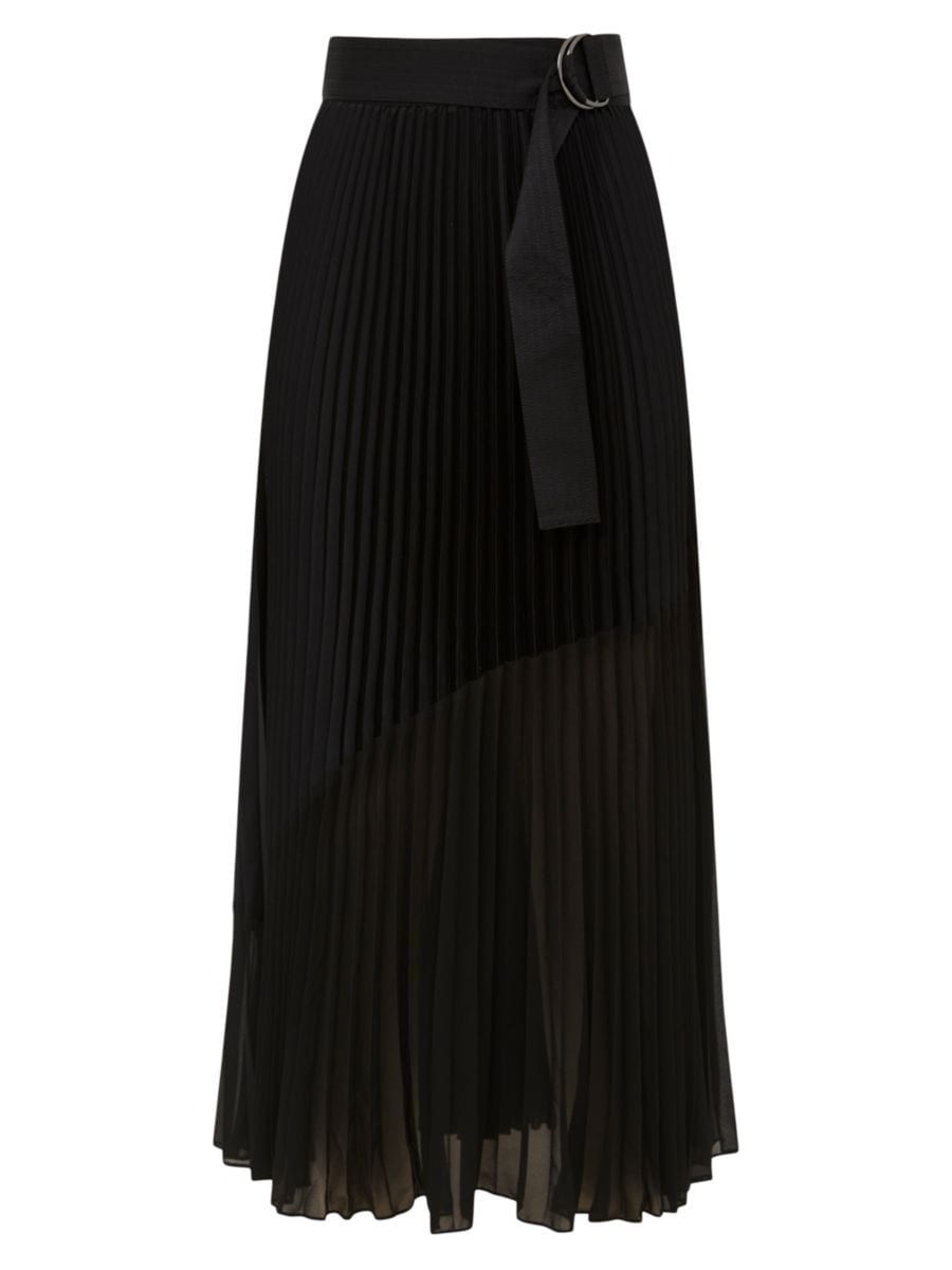 Anya D-Ring Pleated Midi-Skirt | Saks Fifth Avenue