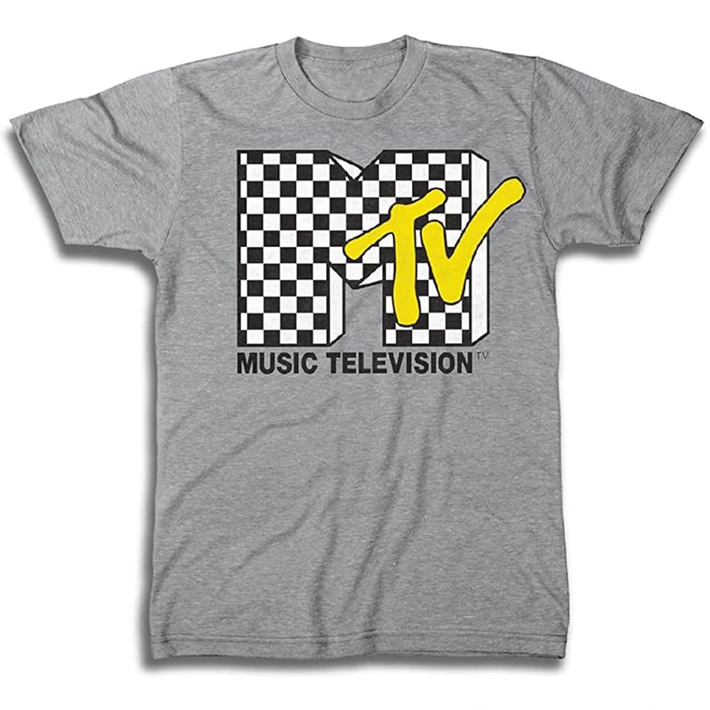 MTV Mens Shirt with Checkerboard - #TBT Mens 1980's 1990'S Clothing - I Want My Music Television ... | Amazon (US)