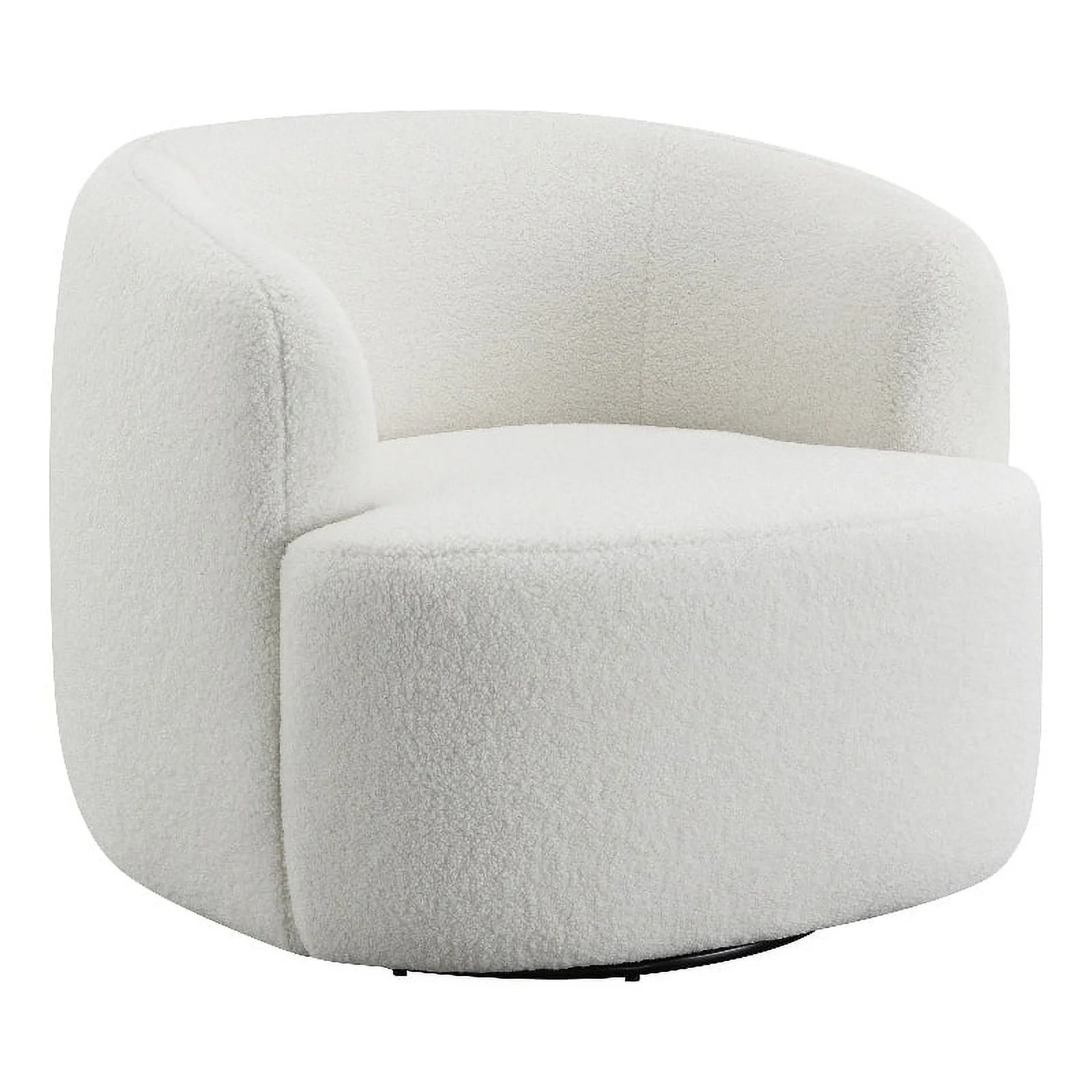 Coaster Modern Faux Leather Upholstered Swivel Chair in Natural | Walmart (US)