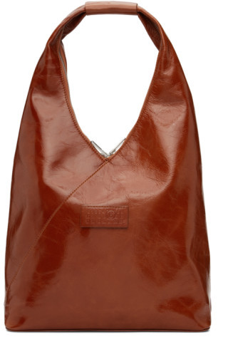 MM6 Maison Margiela - Tan Zip Triangle Tote | SSENSE