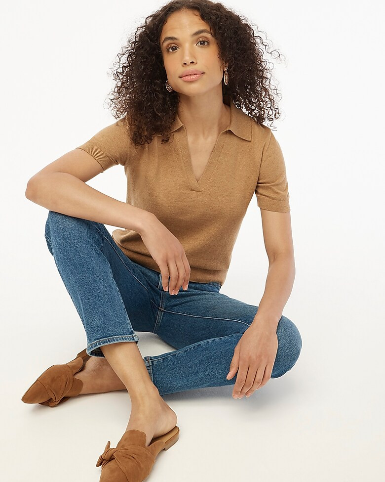 Cotton-blend polo sweater | J.Crew Factory