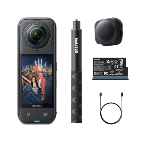 Insta360 X5 Starter Bundle - Waterproof 8K 360° Action Camera, Leading Low Light, Invisible Selfie Stick Effect, Rugged & Replaceable Lens, 3-Hour Battery, Clear Audio, Stabilization | Amazon (US)